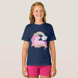 Anpassat namn för 🌈 Rainbow Unicorn T Shirt