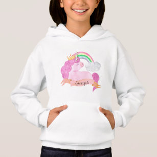 Anpassat namn för 🌈 Rainbow Unicorn   T Shirt