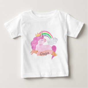 Anpassat namn för 🌈 Rainbow Unicorn   T Shirt
