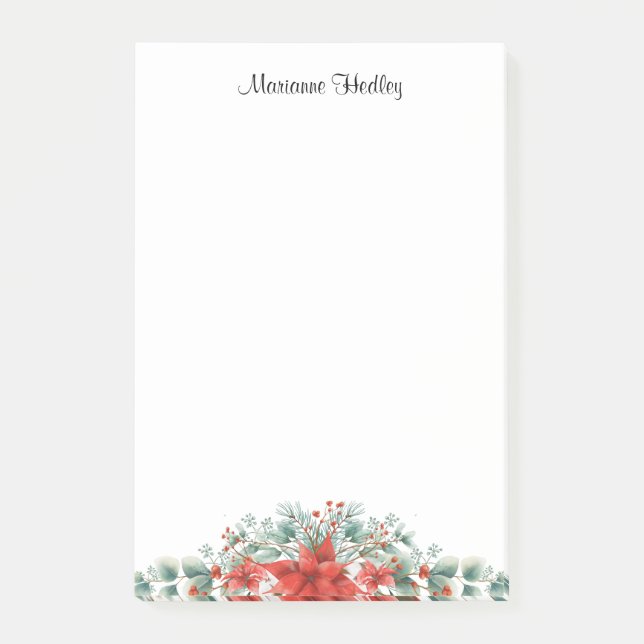 Anpassat namn för Red and Grönt Jul Post-it Notes (Framsida)