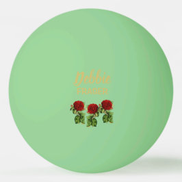 Anpassat namn för Red Blor and grönt löv Pingisboll