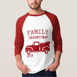 Anpassat namn för Red Farm Lastbil-familjen - jul T Shirt