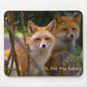 Anpassat namn för Red Fox Family Nature Älskare Musmatta