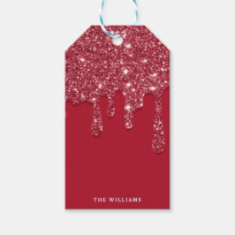 Anpassat namn för Red Glitter-drivrutin Presentetikett