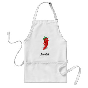 Anpassat namn för Red Hett Pepper Diva Förkläde