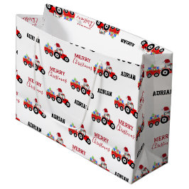 Anpassat namn för Red Jul Tractor Lastbil Farm