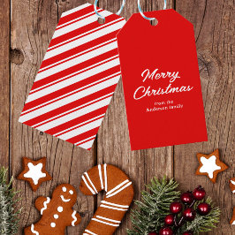 Anpassat namn för Red White God jul Presentetikett