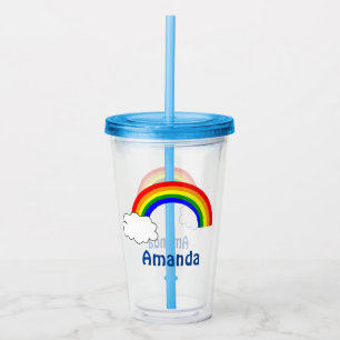 Anpassat namn för regnbåge take away mugg