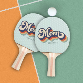 Anpassat namn för Retro Mamma Mors dag Pingisracket