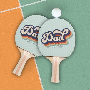 Anpassat namn för Retro Pappa Fars dag Pingisracket