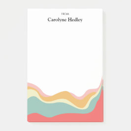 Anpassat namn för Retro Stil Post-it Block