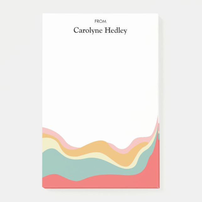 Anpassat namn för Retro Stil Post-it Block (Framsida)