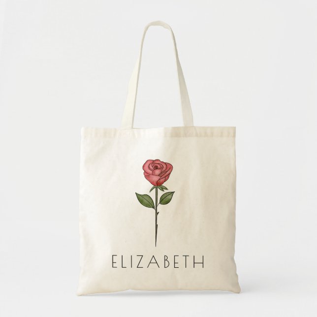 Anpassat namn för ro June Birkelblomma Tygkasse (Framsidan)