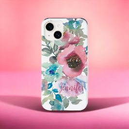 Anpassat namn för Ro Rosa Dusty Blue - Blommigt