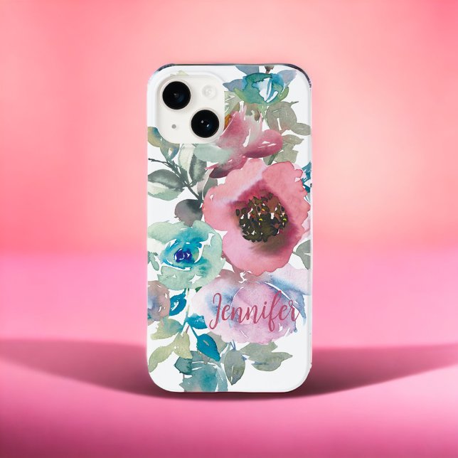 Anpassat namn för Ro Rosa Dusty Blue - Blommigt (Skapare uppladdad)