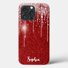 Anpassat namn för röd vit snurrande Snowflake-driv