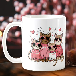 Anpassat namn för Rosa av Cute Cat Kattunge Valent Kaffemugg