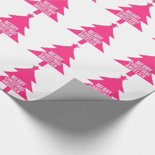 Anpassat namn för rosa Julgran God jul Presentpapper