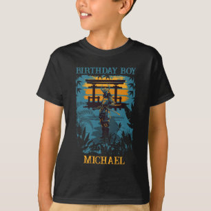 Anpassat namn för Samurai Warrior Födelsedagsfest T Shirt