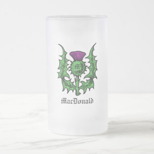 Anpassat namn för Scottish Thistle Frostat Ölglas