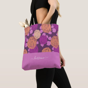 Anpassat namn för shock rosa Fuchsia Ro Monogram Tygkasse