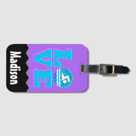 Anpassat namn för simma KÄRLEK och Färg Swimmer Bagagebricka