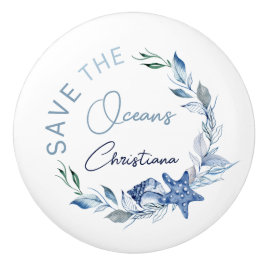 Anpassat namn för snäckor med kustblå vattenfärg knopp