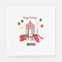 Anpassat namn för Spelbaskbojor Flickr från födels Pappersservett