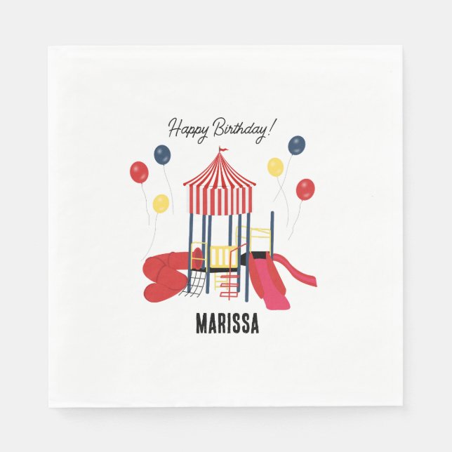 Anpassat namn för Spelbaskbojor Flickr från födels Pappersservett (Framsidan)