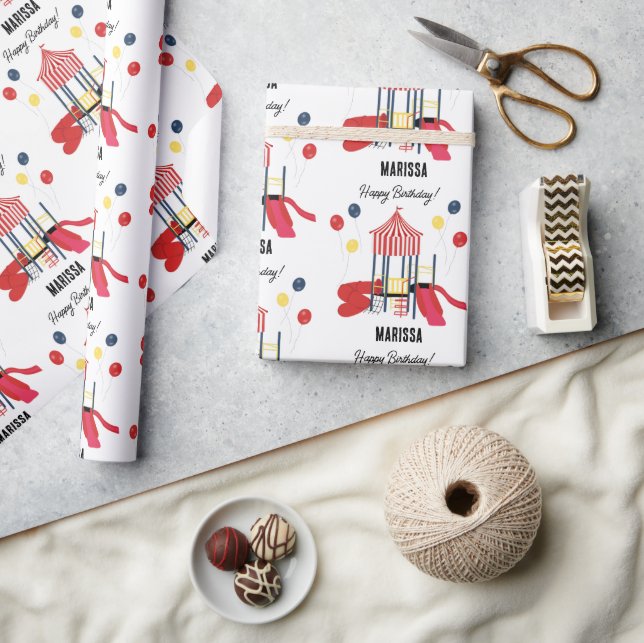 Anpassat namn för Spelbaskbojor Flickr från födels Presentpapper (Hantverk)