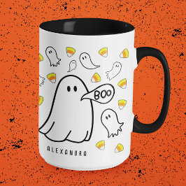 Anpassat namn för spöken och Candy corn Mugg