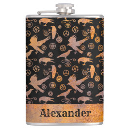 Anpassat namn för stora Steampunk Rusty-växlar och Fickplunta