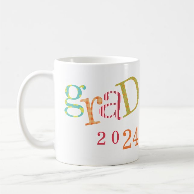 Anpassat namn för studenten-klass för grå funky-sk kaffemugg (Vänster)