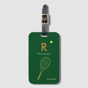 Anpassat namn för tennis-player bagagebricka