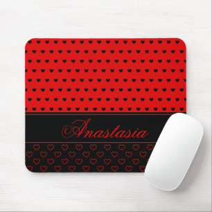 Anpassat namn för Toppen Snyggt Red and Black Musmatta
