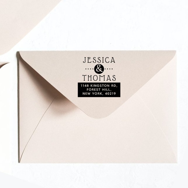 Anpassat namn för trendig och Adress Självfärgande Stämpel (Skapare uppladdad)