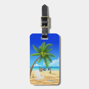Anpassat namn för Tropical Sand Beach Bagagebricka