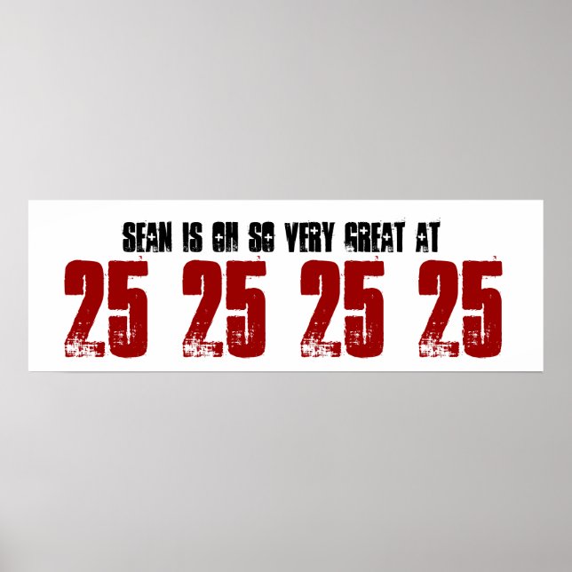 Anpassat namn för Underbar 25:e Födelsedagsfestens Poster (Framsidan)