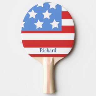 Anpassat namn för USA flagga Pingisracket