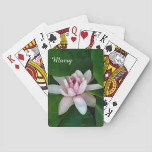 Anpassat namn för vackert Lotus Flower Photo Casinokort