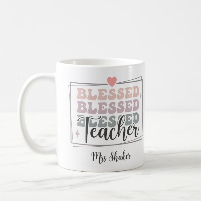 Anpassat namn för välsignad lärarbedömning, Tack Kaffemugg (Vänster)