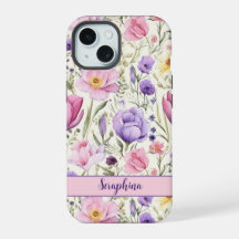 Anpassat namn för vår Wildblomme Pastel Rosa Lila