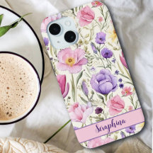 Anpassat namn för vår Wildblomme Pastel Rosa Lila
