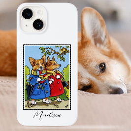 Anpassat namn för visemisk Corgi Hund Illustration