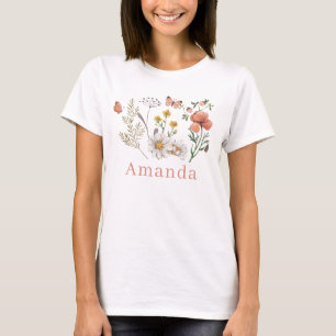 Anpassat namn för WildblomBoho T Shirt