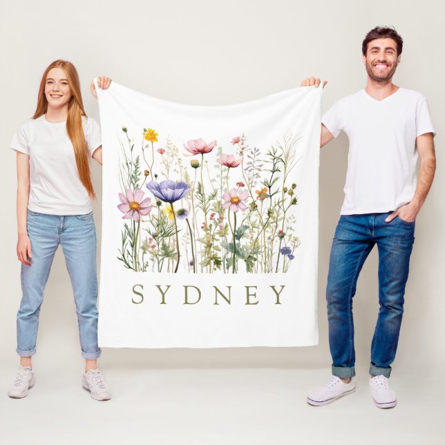 Anpassat namn för Wildblomma Fleecefilt (På plats)