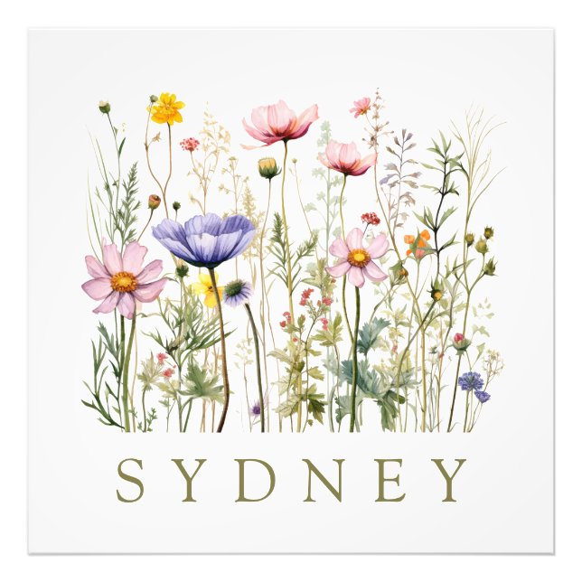 Anpassat namn för Wildblomma Fototryck (Framsidan)