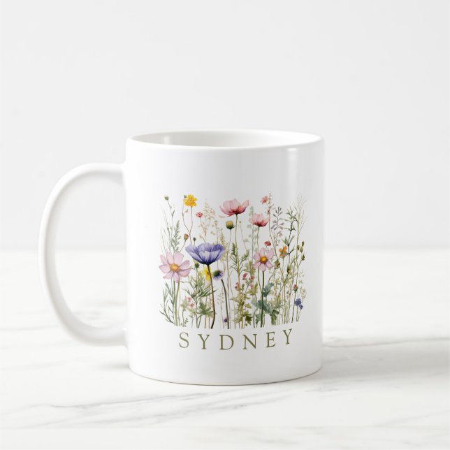 Anpassat namn för Wildblomma Kaffemugg (Vänster)