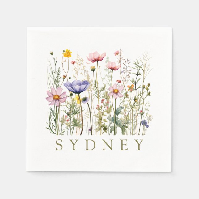 Anpassat namn för Wildblomma Pappersservett (Framsidan)