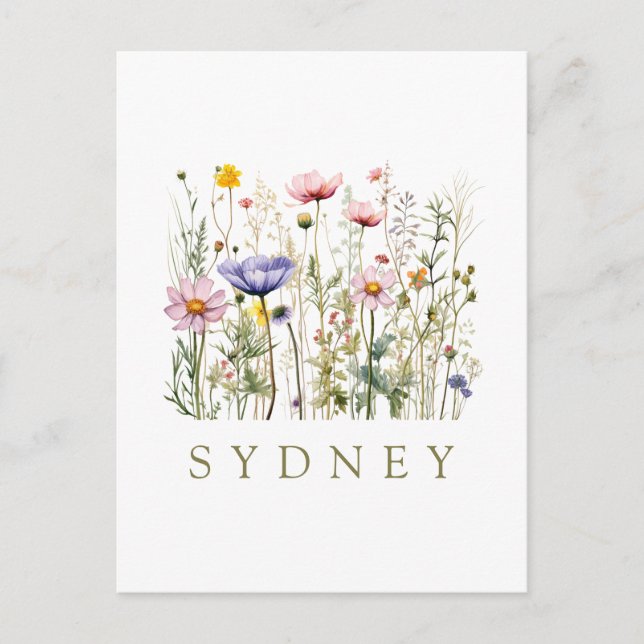 Anpassat namn för Wildblomma Vykort (Framsida)